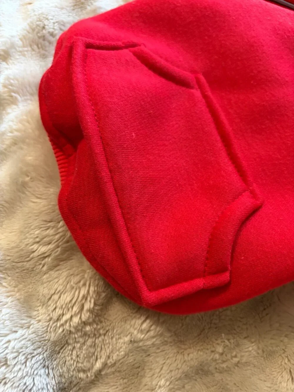Red Dog Hoodie Fleece Lined Winter Coat Waterproof Reflective Pet Jacket Warmth